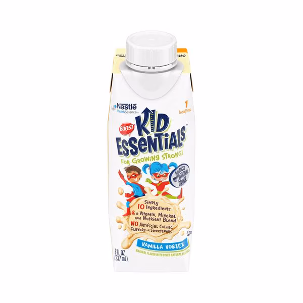 Kid Essentials Vanilla Pediatric Oral Supplement, 8 oz. Carton, PK 24